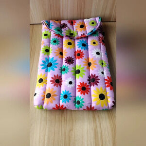 BAGGU Puffy Laptop Sleeve Quilted Case Pouch Bag Floral 